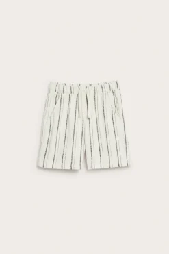 Vevde bomullsshorts med striper