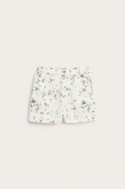 Vevde shorts med jordbærmønster