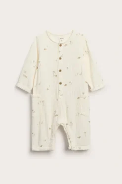 Vevd jumpsuit i musselin