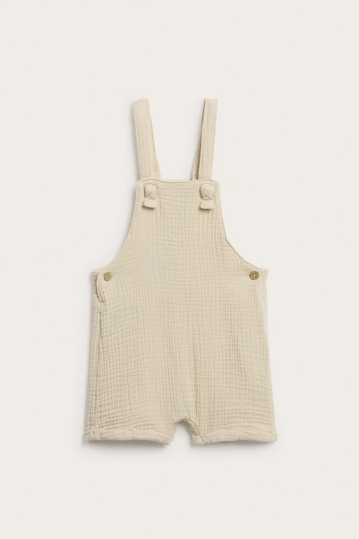Vevd seleshorts i musselin