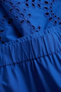 Vide bukser i bomullspoplin og broderie anglaise