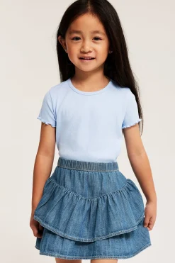 Volangskjørt i denim