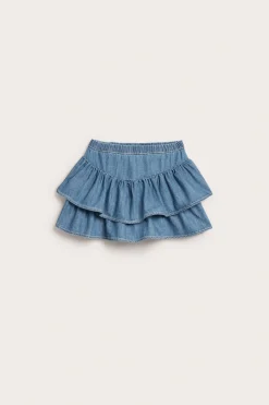 Volangskjørt i denim