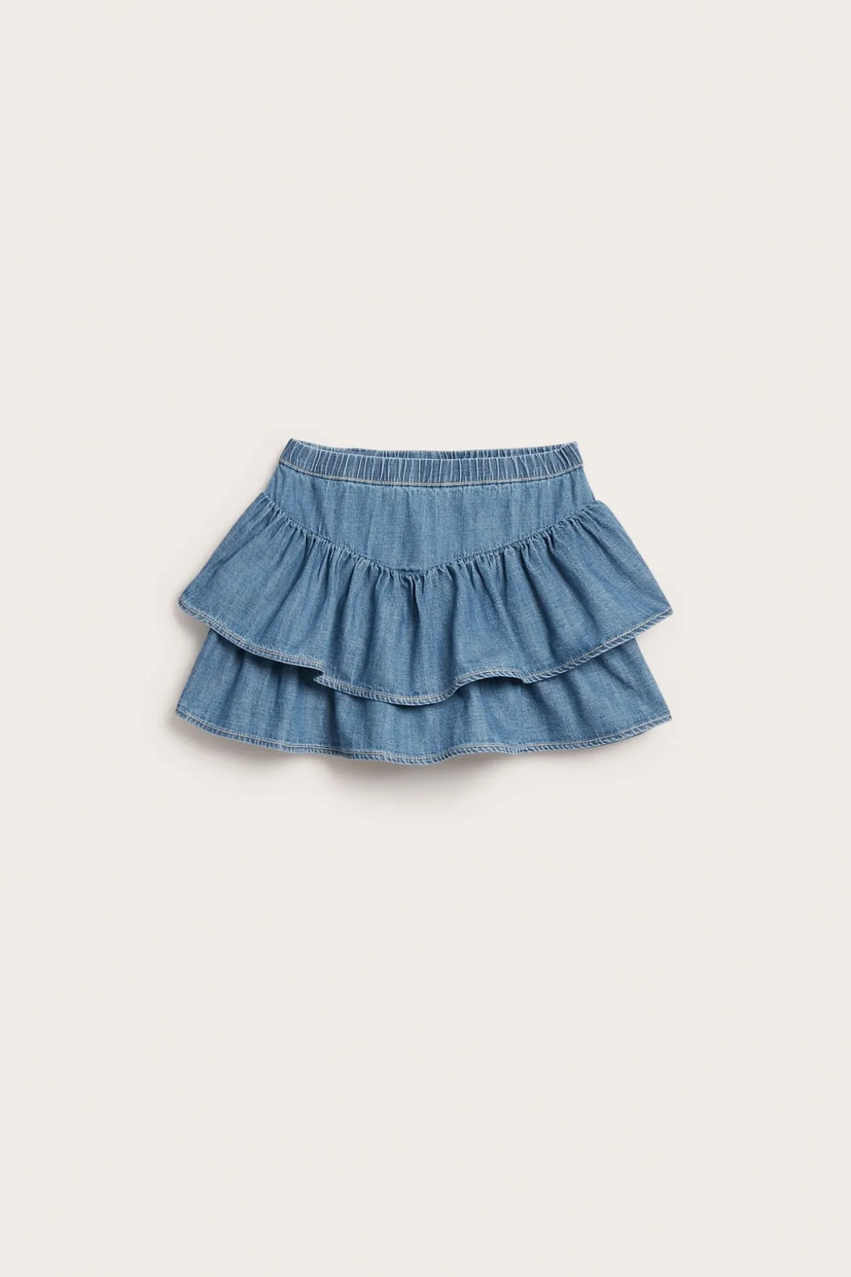 Volangskjørt i denim