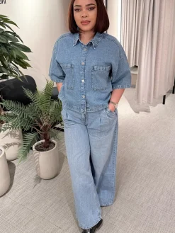 Wide jeans high waist