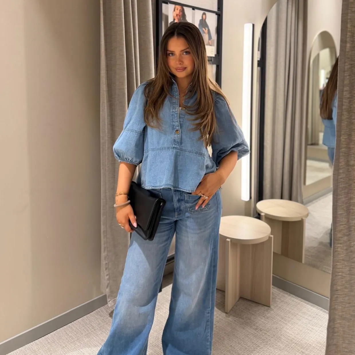 Wide jeans high waist