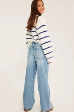 Wide jeans low waist