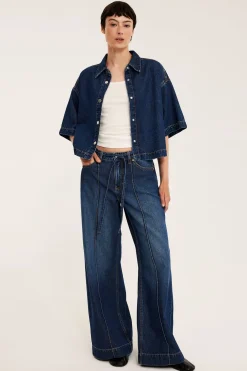 Wide jeans med høy midje