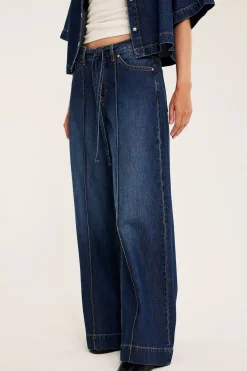 Wide jeans med høy midje