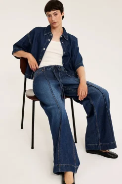 Wide jeans med høy midje