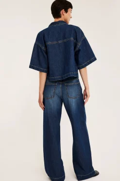 Wide jeans med høy midje