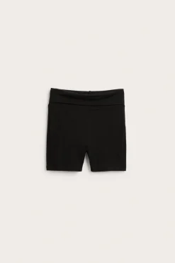Yogashorts med nedbrettet midje