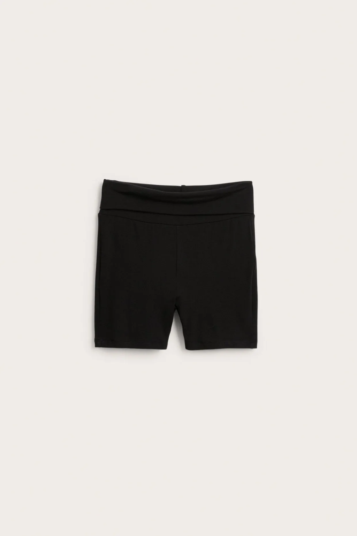 Yogashorts med nedbrettet midje